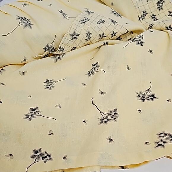 Sweet Jessie Vintage Womans Two Pattern Short Sleeve Linen Blend Dress Size MP - Picture 11 of 12